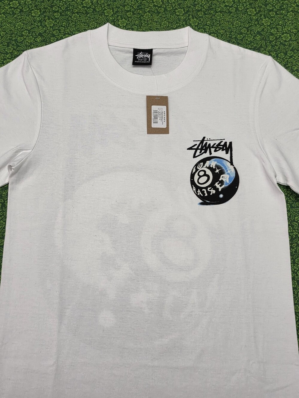 White Stussy 8 Ball Tee in Small - Picture 5 of 5